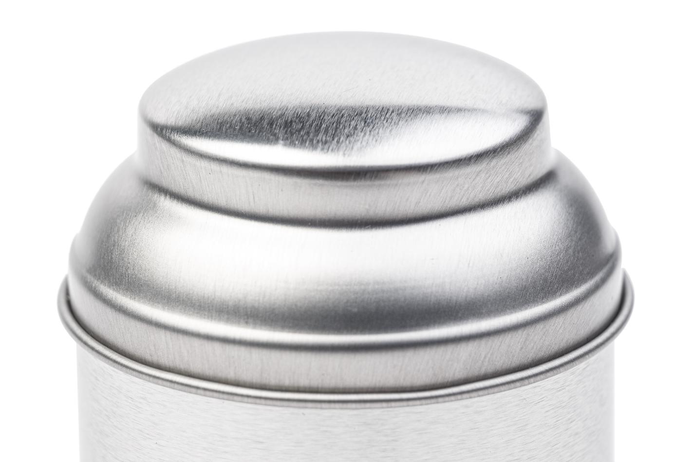 Petite boite metallique ronde pour the