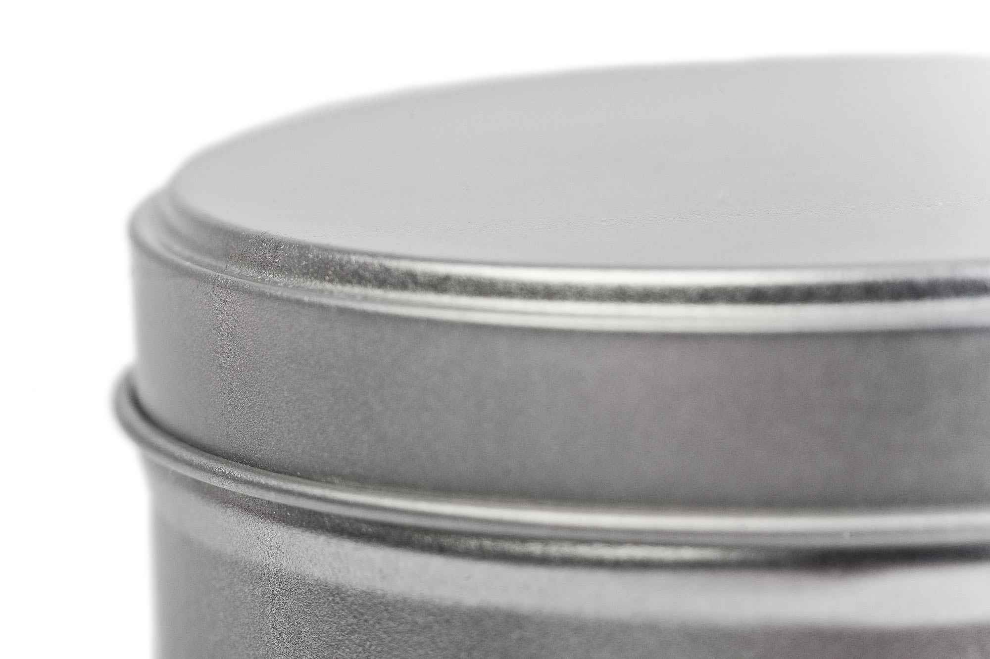 Boite ronde de stockage en fer-blanc