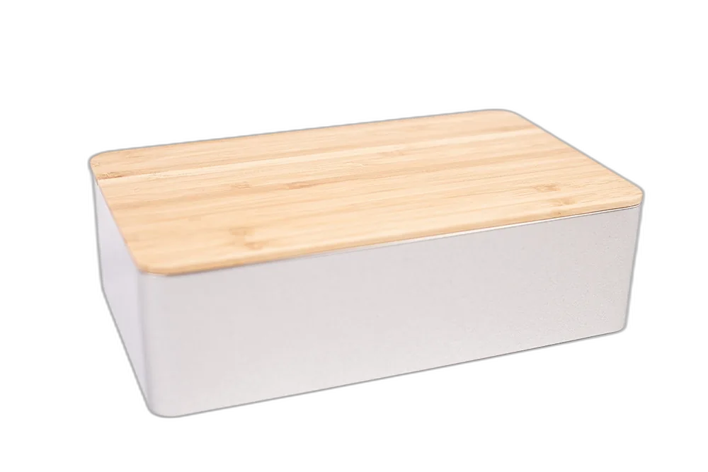 Boîte à gâteau avec couvercle en bambou