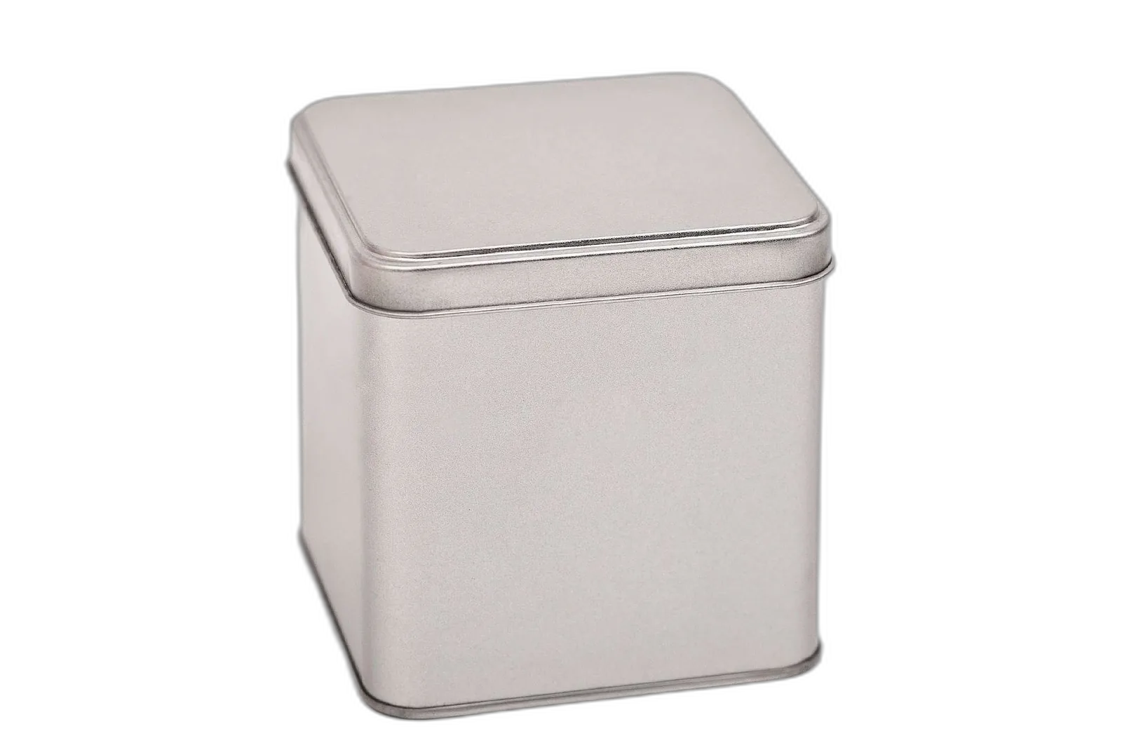 Boite en fer blanc carrée