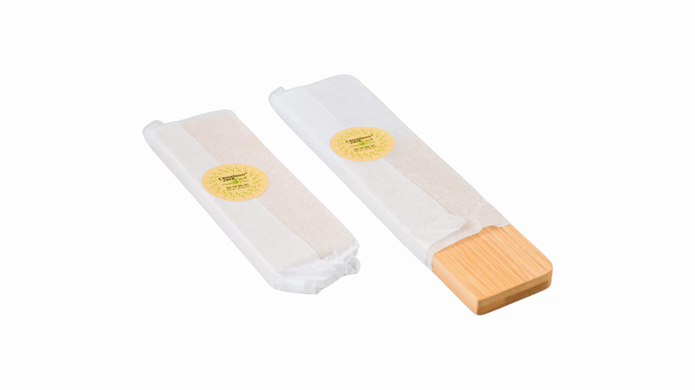 Séparateur en bambou 116x42x10 mm pour boîte sandwich en acier inoxydable, emballé individuellement – accessoire durable pour boîtes à lunch
