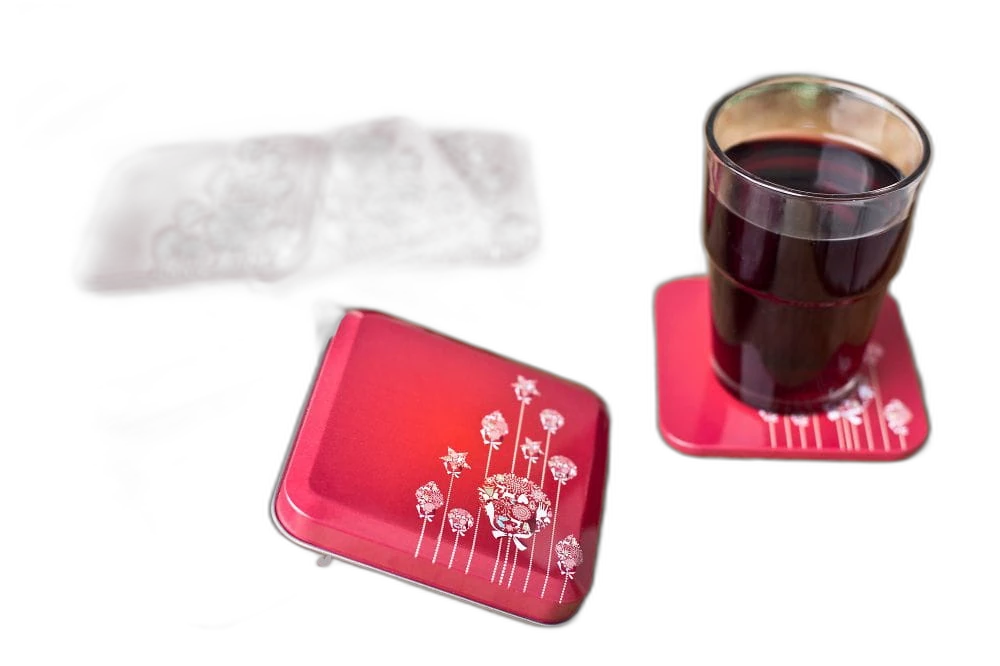 Dessous de verre vin chaud rouge