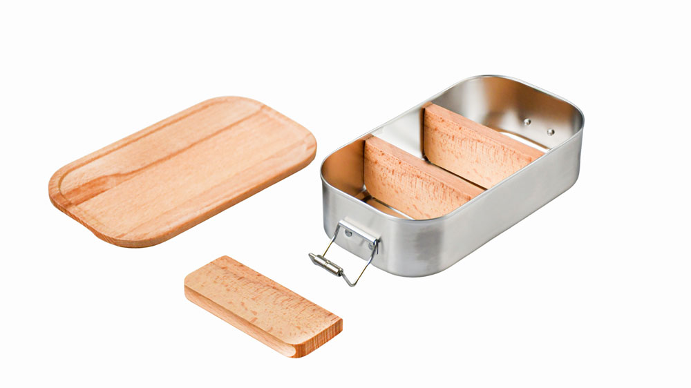Séparateur écologique pour boîte à lunch en bois de hêtre