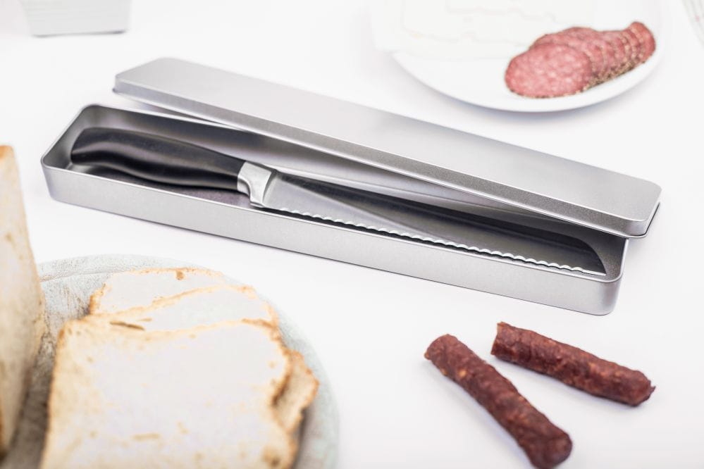 Boite rangement couteaux metallique