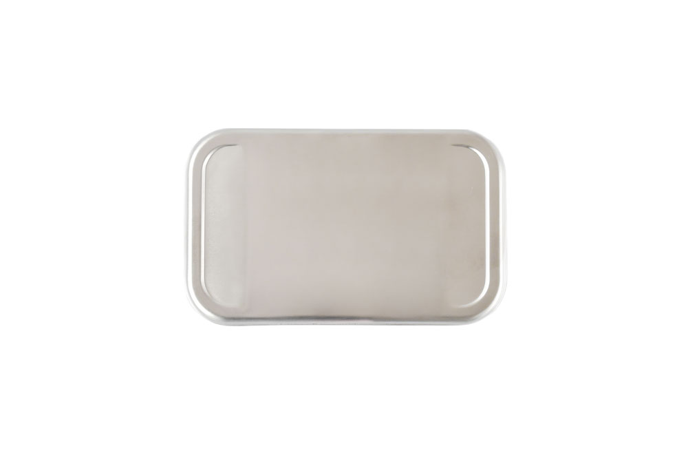 Vue de dessus du couvercle rectangulaire en acier inoxydable – couvercle de rechange de haute qualité en acier inoxydable brossé