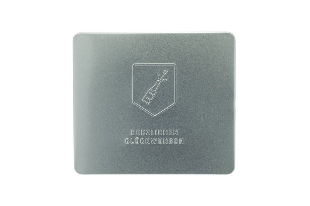 Boite metallique ronde vintage en fer-blanc