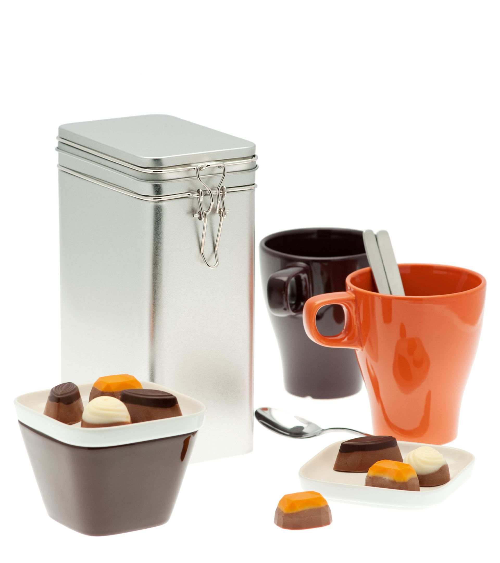Boite a cafe metallique 500g en fer-blanc