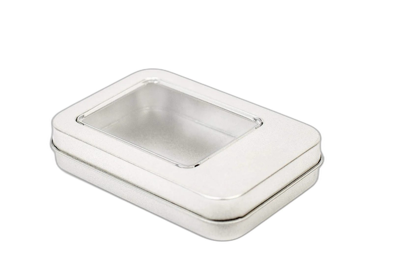Petite boîte métallique avec fenêtre