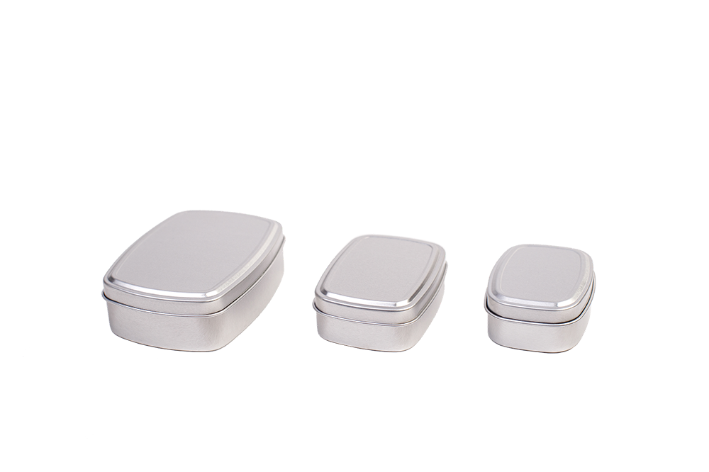 Boite savon carree en aluminium metallique