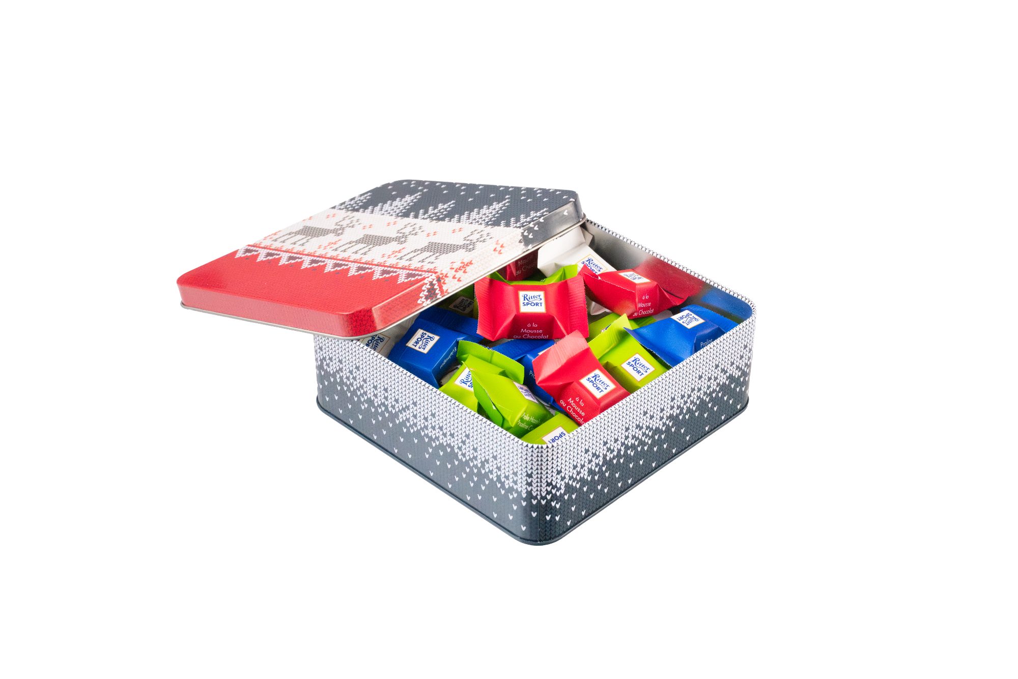 Boîte cadeau Noël Laponie Ritter Sport vue latérale