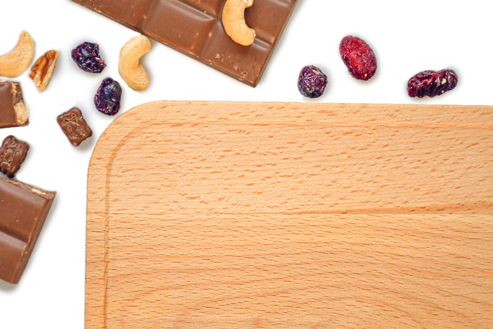 Couvercle rectangulaire en hêtre avec noix et fruits secs – couvercle de rechange durable pour boîte à lunch