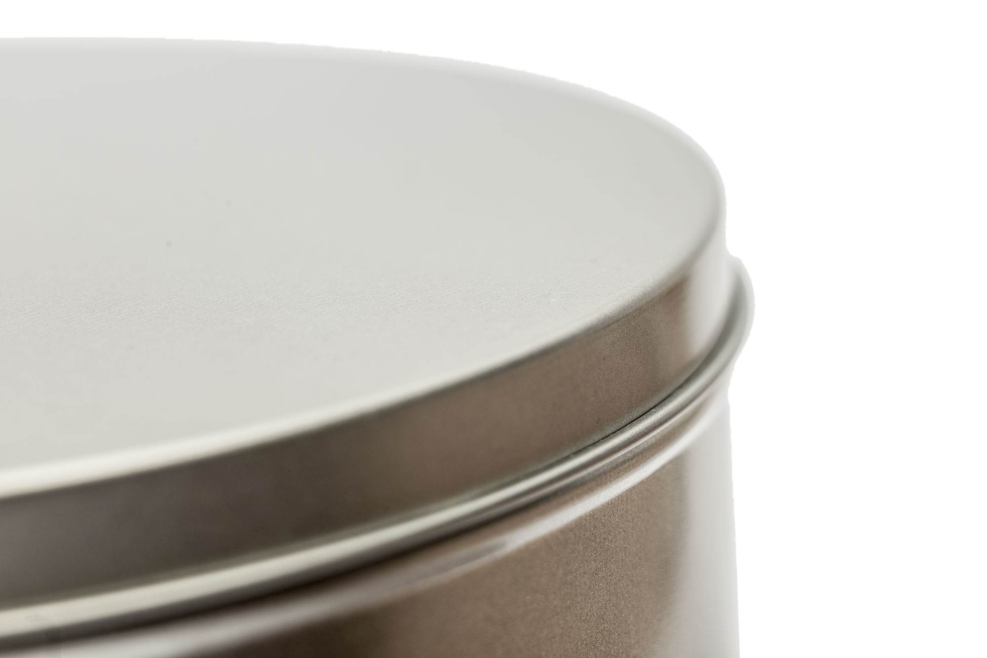 Boîte métallique ronde dorée avec couvercle, emballage cadeau élégant