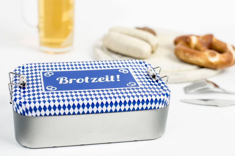 Boite en fer-blanc bavaria motifs bavarois authentique