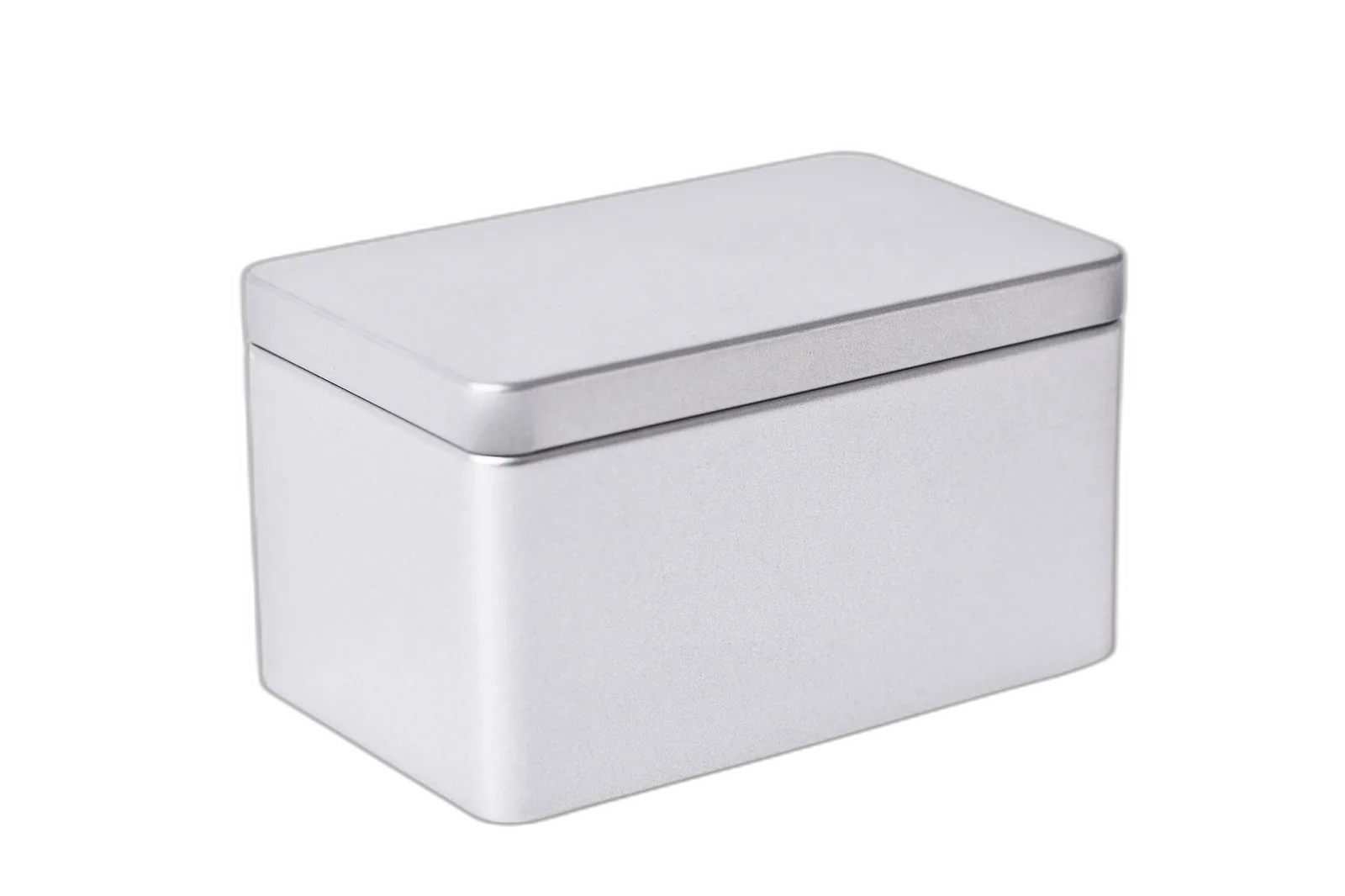 Boîte rectangulaire en fer blanc