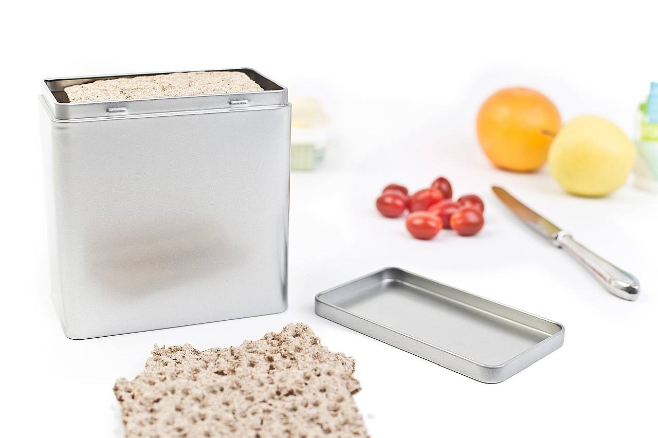 Boite conservateur biscuits metallique