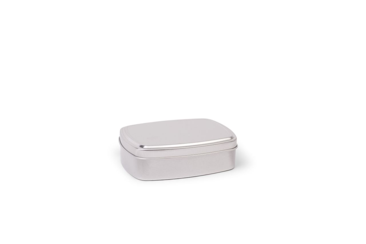 Boite savon carree en aluminium metallique