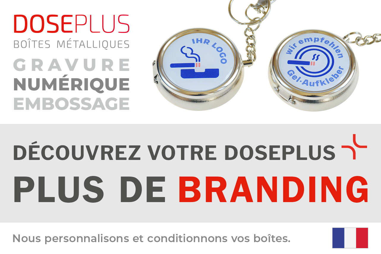 Autocollant gaufre sur boite metallique