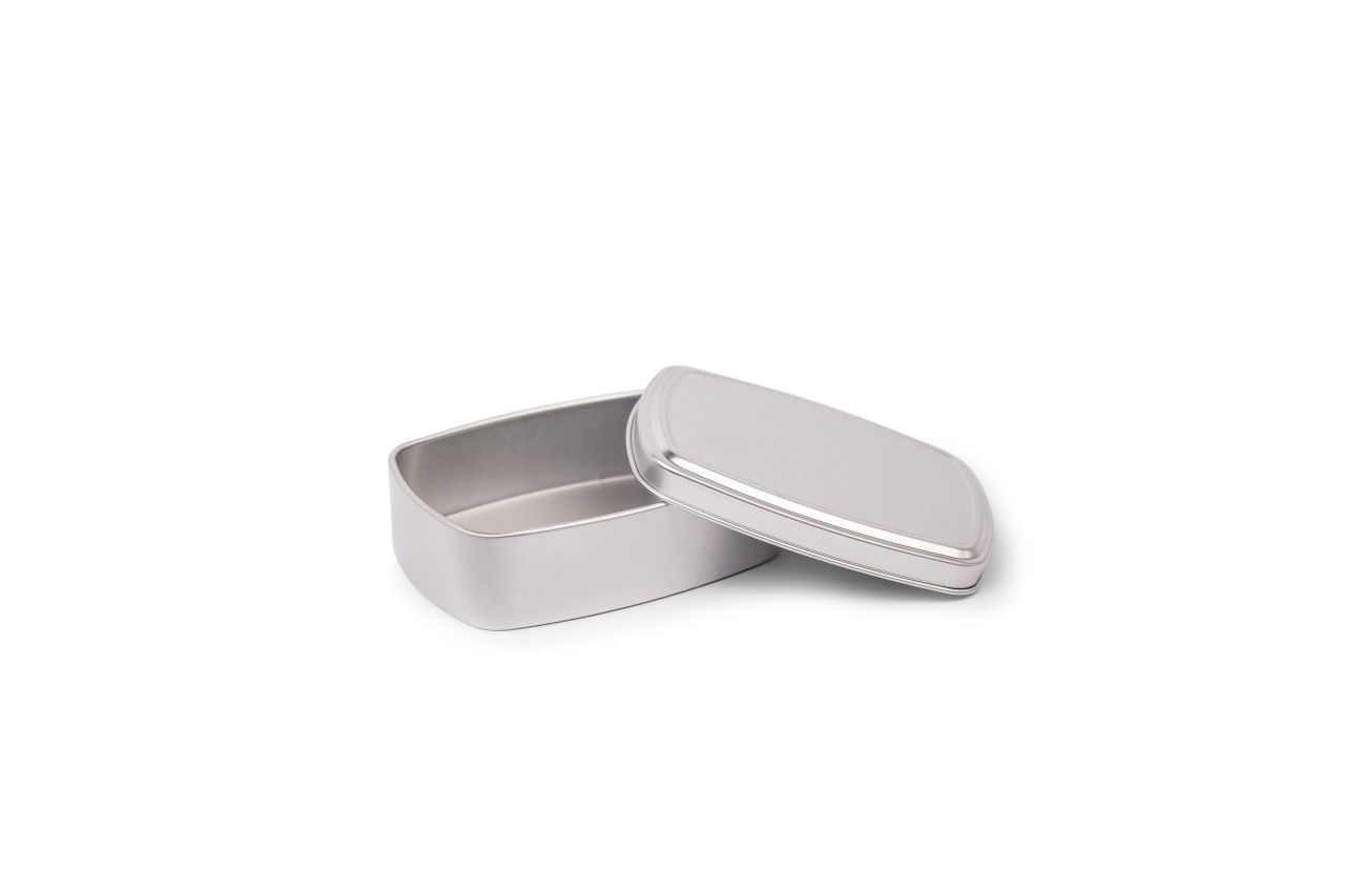 Boite savon carree en aluminium metallique