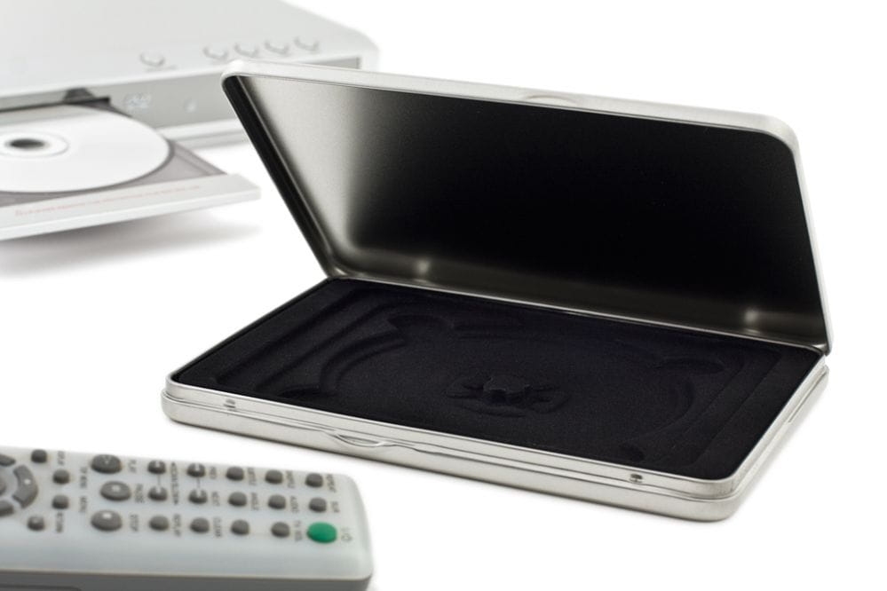 Boite metallique de rangement pour DVD