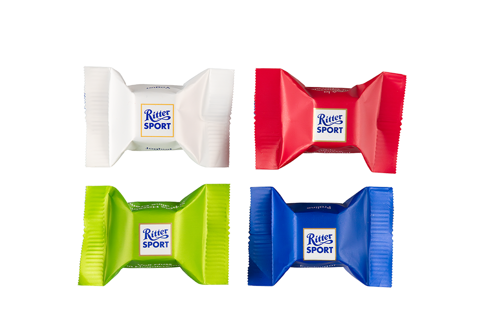 Remplissage boîte fer-blanc Ritter Sport process