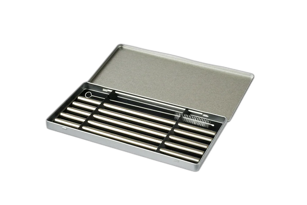 Set de Pailles en Acier Inoxydable