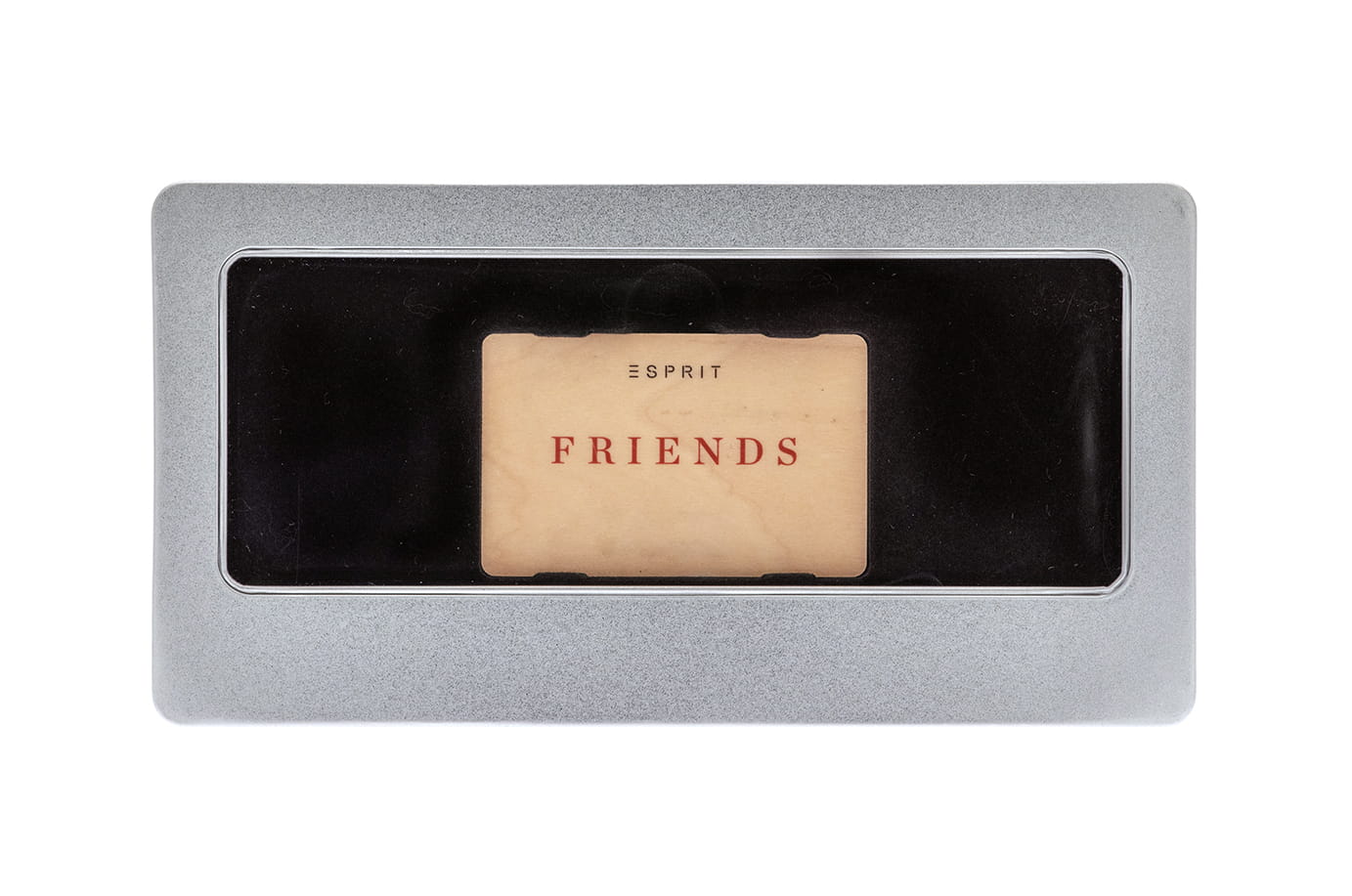 Boîte cadeau en métal format commercial avec fenêtre transparente
