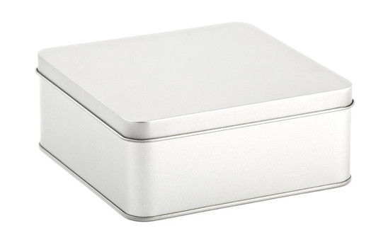 Boite en fer blanc carrée