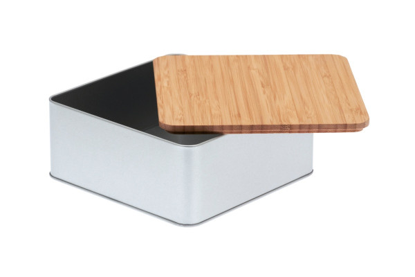 Boite en fer blanc carrée
